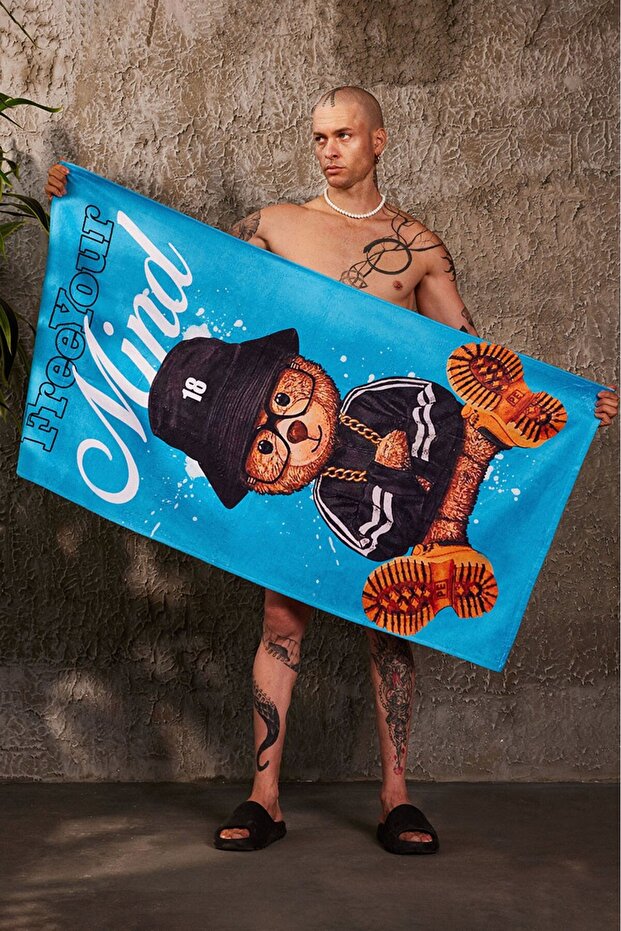 140X75Cm Free Your Mind Beach Towel