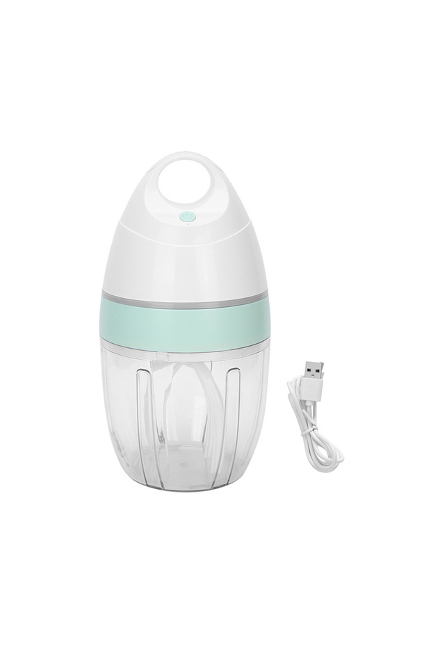 Green Household Automatic Whisk Electric Milk Frother Whipped Cream Mixer USB Rechargeable Food Blen