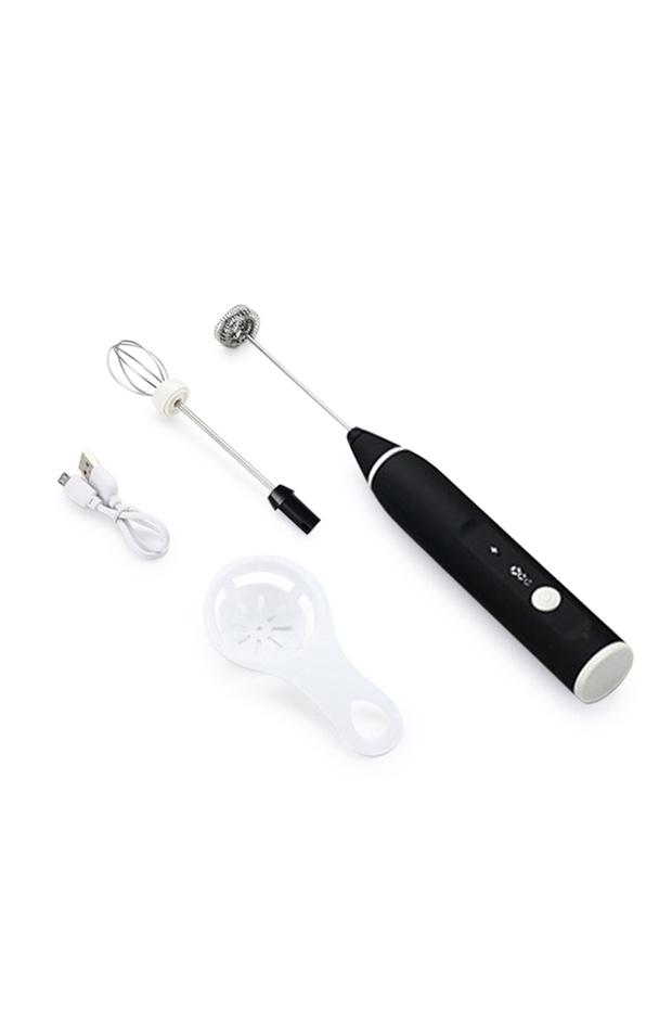 Black Milk Frothers USB Rechargeable Portable Blender Foamer High Speeds Drink Maker Whisk Mixer For