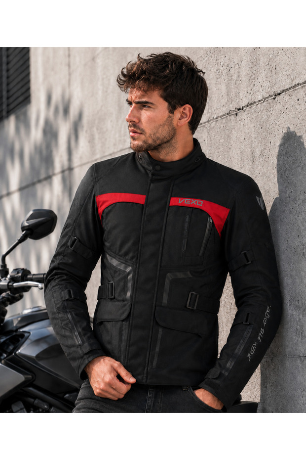 ADVENTURE H2O COAT BLACK-RED