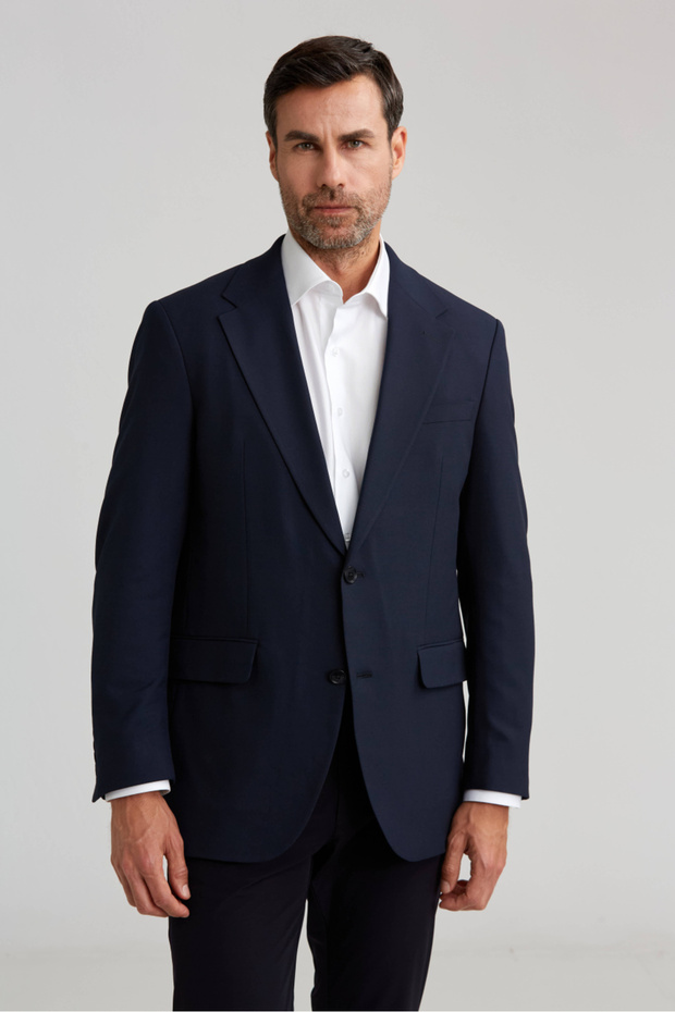 Men's Navy Blue 6 Drop Jacket