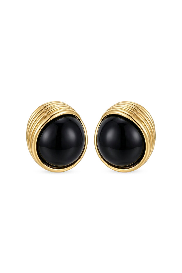 Steel Julya Black Earrings