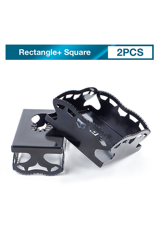 2pcs 1/2PCS Oscillating Multi-Tool Square+Rectangle Hole Cutting Blade Saw Slot Cutter For Woodworki