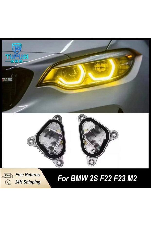 lemon-yellow DRL Module M2 Yellow DRL Angel Eyes For 2018 2019 2020 BMW 2 Series F23 F22 F87 LCI 230