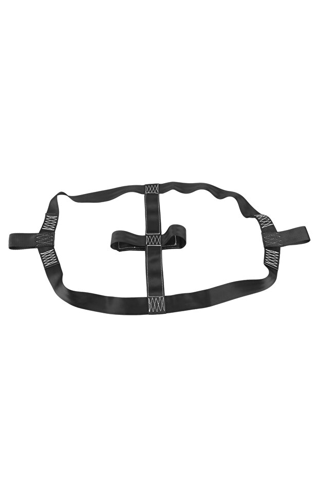 black 1000KG Pull Motorcycle Rear Wheel Holder Tire Chains Harness Belt Towing Strap Transportation