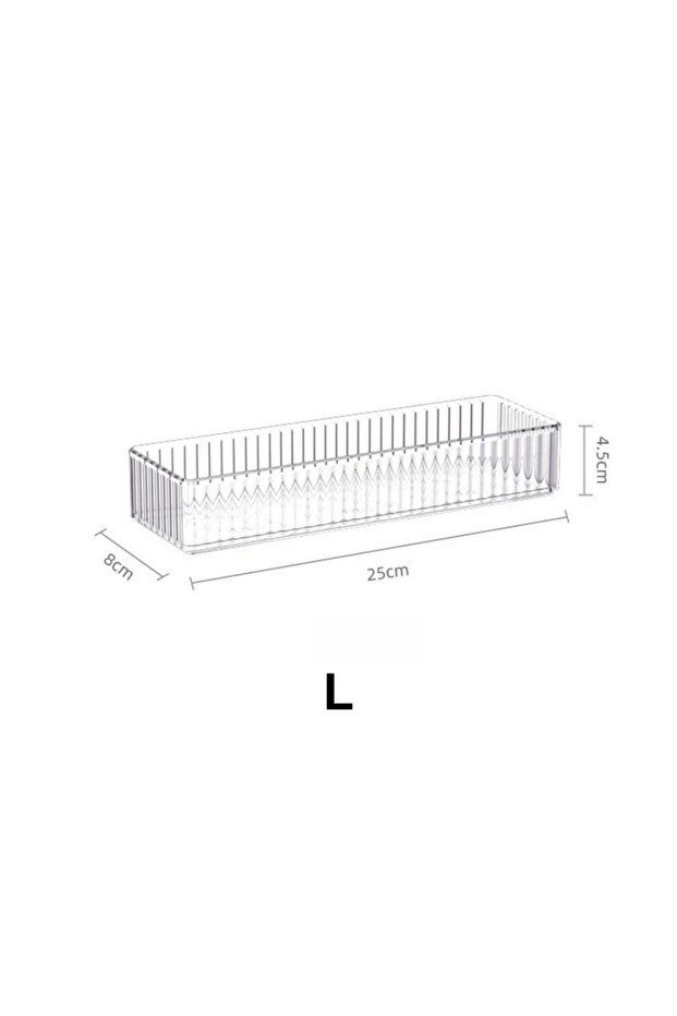 L Clear Drawer Organizer Stackable 4 Size Clear Makeup Drawer Organizer Trays Acrylic Bathroom Vanit