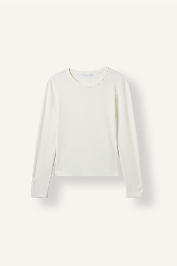 Slim Fit Slim Fit Basic Plain Casual Corduroy Long Sleeve T-Shirt