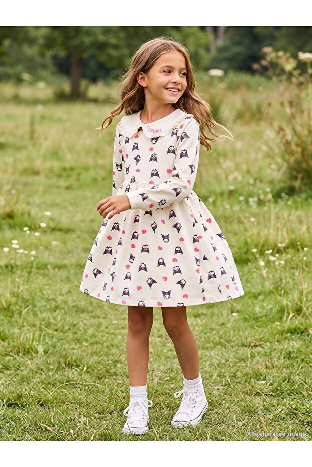 6-9 Years Old Dress - Ecru 8-9 Years Old