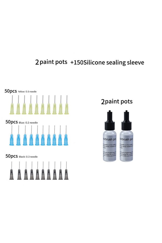 2and150 YD-MX116A No-Clean Airbrush Kit for Model Painting Furniture Restoration Makeup Nail Art Pai