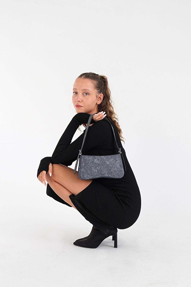 Zippered Hand and Shoulder Bag Ç1022-G12