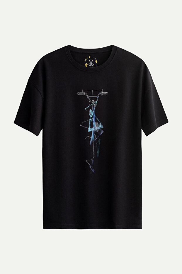 Black Men's Oversize / Relax T-Shirt - 100% Cotton | (Nib)