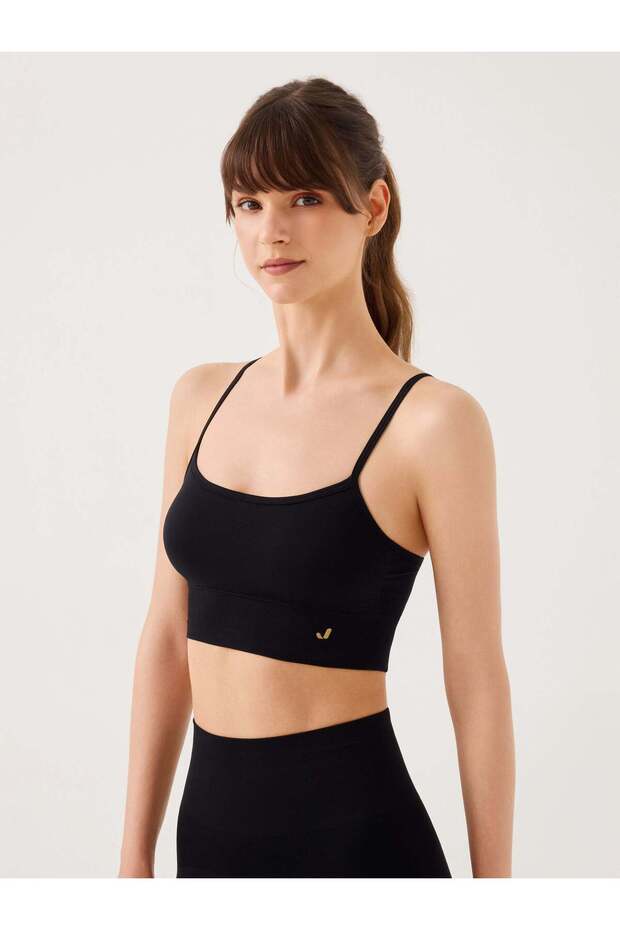 Vella Rope Strap Comfort Sport Bra Black