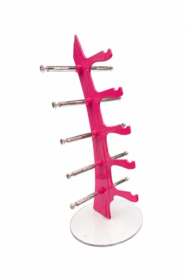 Glasses Stand Sailing Model, 5 Glasses Capacity Stand Dark Pink