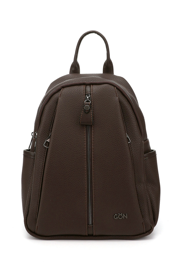 Brown Heart Large Size Women's Backpack B6810