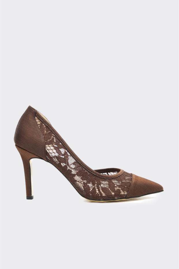 Tül Dantelli Kadın Stiletto