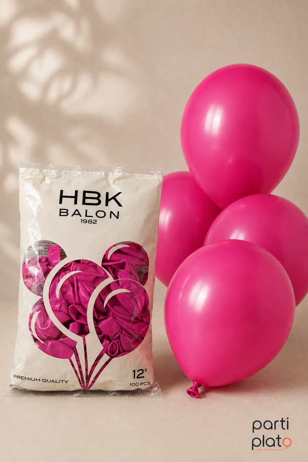 Pastel 12" Balon Hbk Rubi 100-Pack