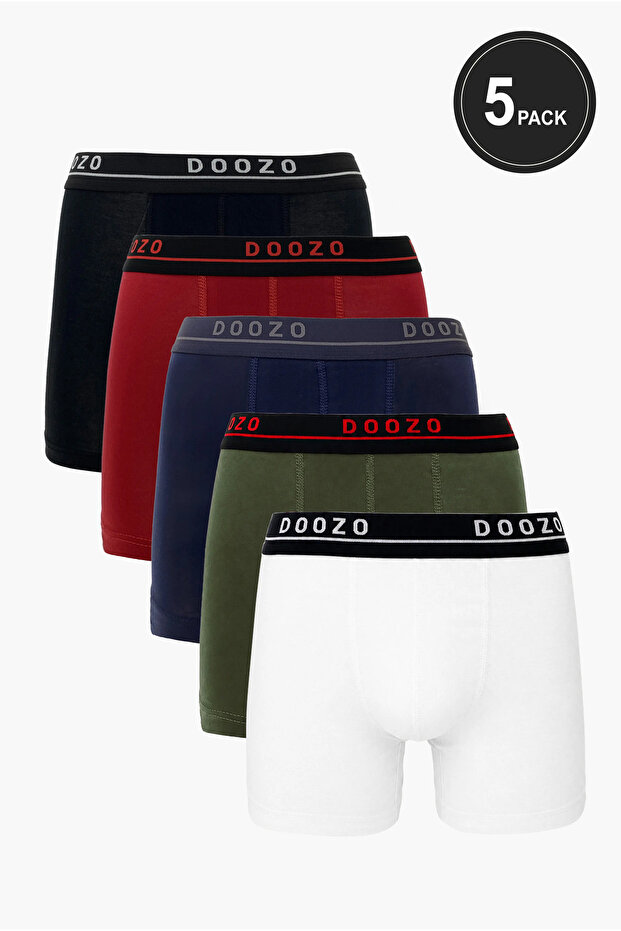 5-Piece Men's Cotton Boxer Set, Flexible, Breathable Fabric, Comfortable Fit