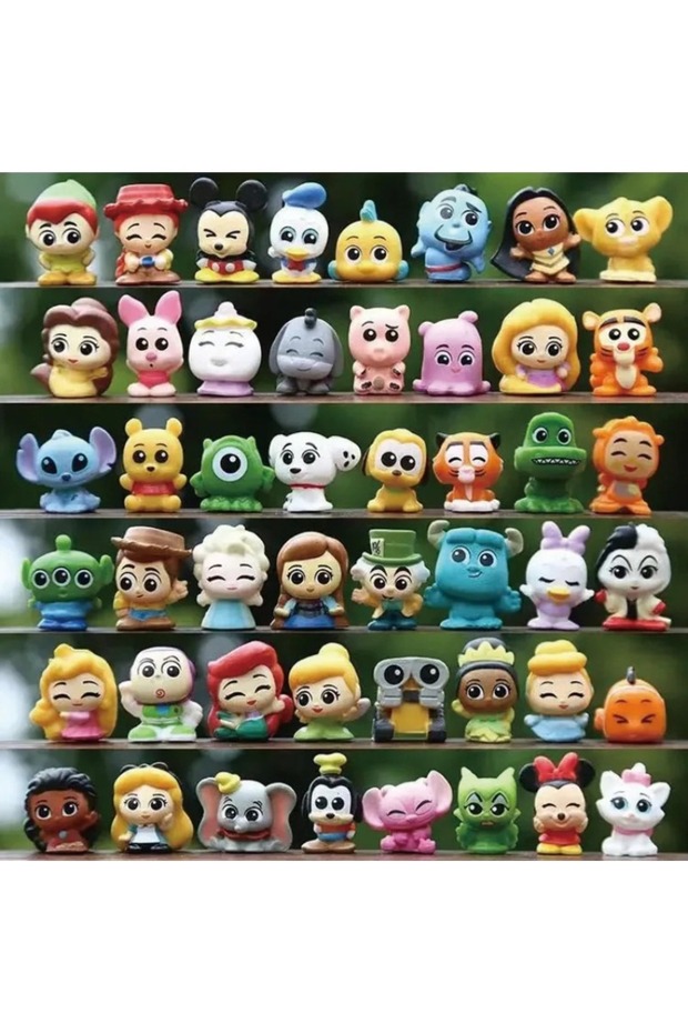 Bandai Random 48 pcs Doorables Princess Stilt Aisha Hudy Collectibles Rare Dolls Figurines Cartoon A