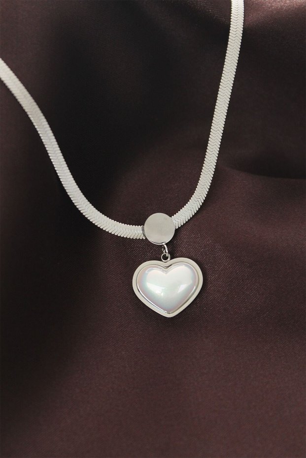 316L Steel Italian Chain Heart Necklace