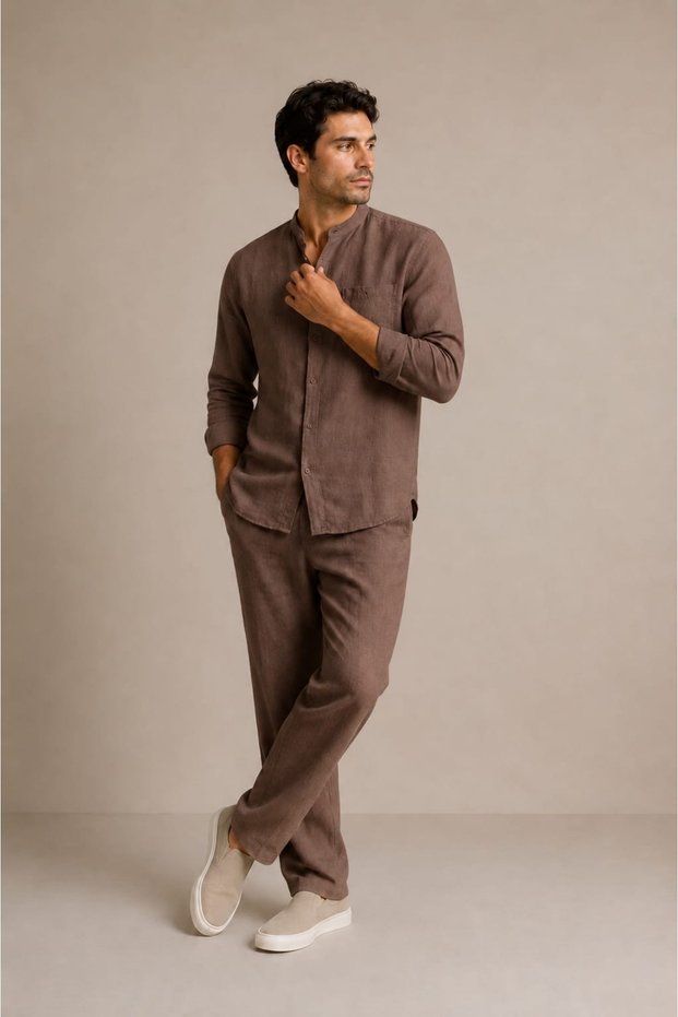 Men's Hajj Umrah Suit 100% Cotton Muslin Full Buttoned. Daily Use