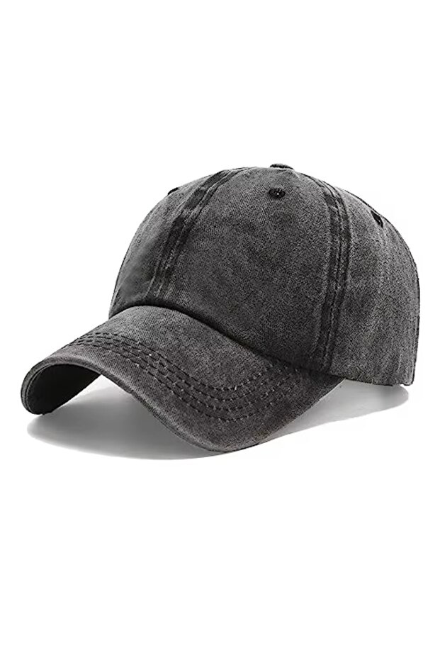 Black Unisex Vintage Hat Adjustable Vintage Plain Hat
