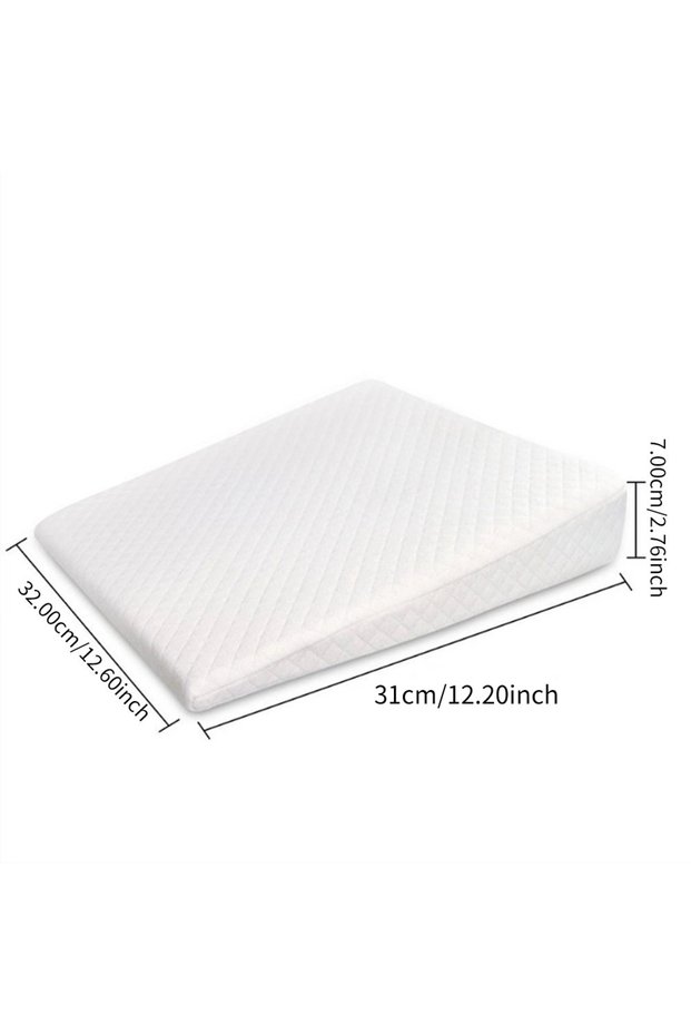 White Square Baby Comfortable Slope Pillow Anti Refulx Anti Spit Milk For Sleeping Children Protect