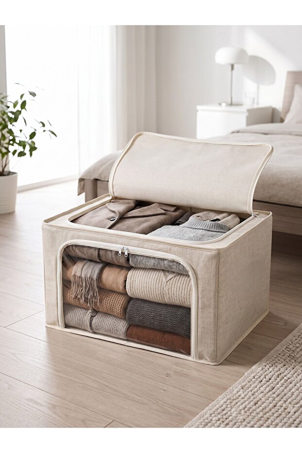 3 Pieces Steel Framed Cabinet Organizer 48X38X28 Shelf Storage Organizer with Window