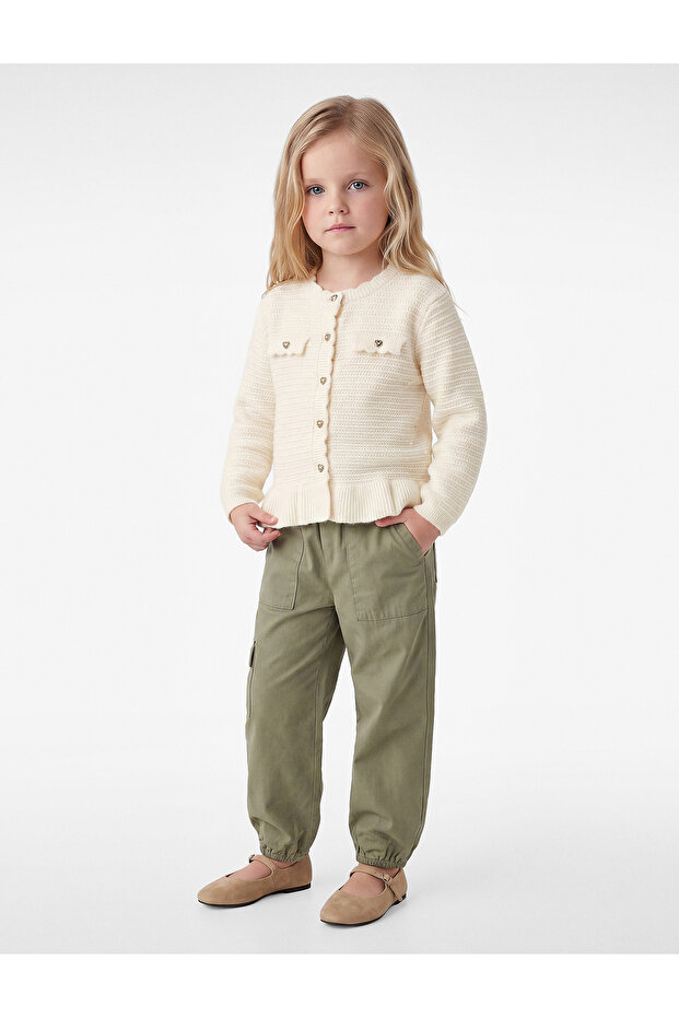 Long Sleeve Crew Neck Buttoned Knitwear Cardigan