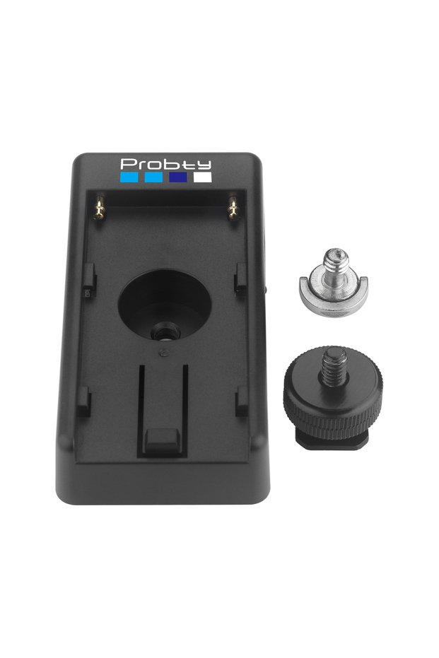 probty Red Probty DSLR Camera Clamp NP-F Battery Adapter Plate for Sony NP-F Type Batteries 8.4V/7.4