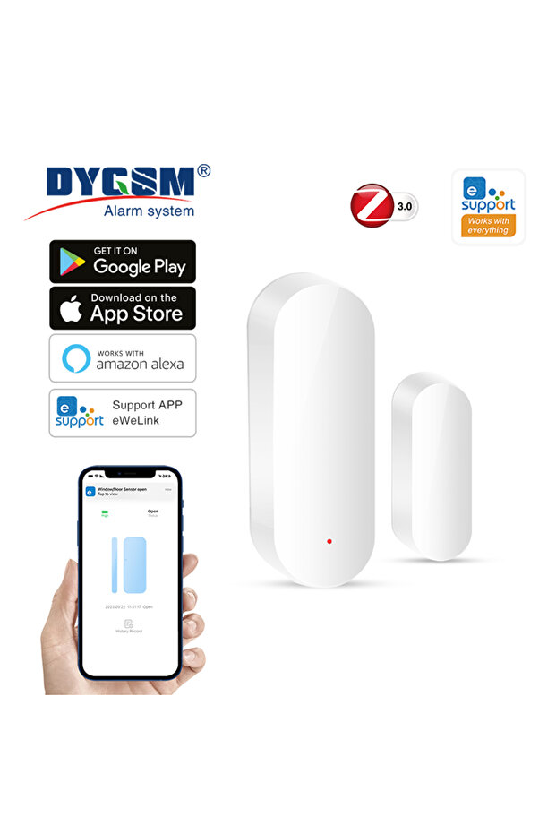4PCS Zigbee Smart Door Window Sensor Open/Closed Detectors EWeLink App Control Security Alarm Work W