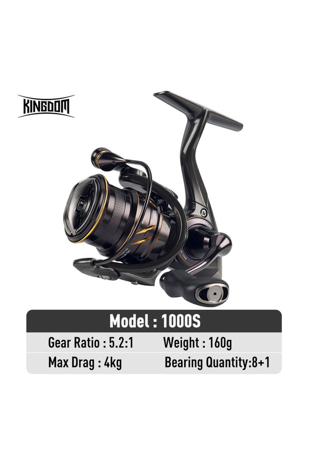 KINGDOM MT-1000S Kingdom Micro Fly Pro Spinning Fishing Reel 800-3000 Ultra Light 8+1 BB 7KG Max Dra
