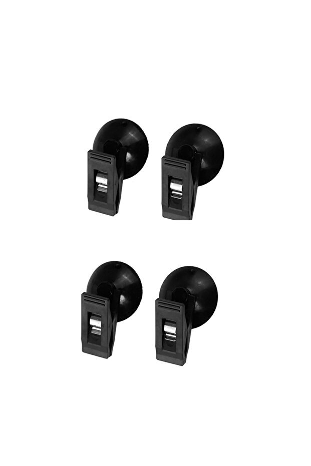 black-2pairs 1-2 Pair Car Interior Window Clip Mount Black Suction Cap Clip Plastic Sucker Removable