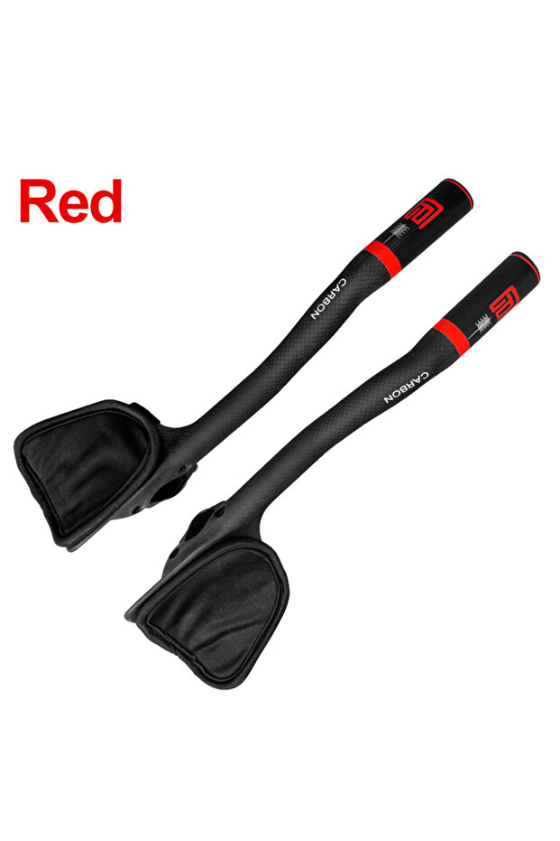Red Full Carbon Fiber Road Bicycle Handlebar Highway Rest Put Handlebar Aero Carbon TT Bike Handle B