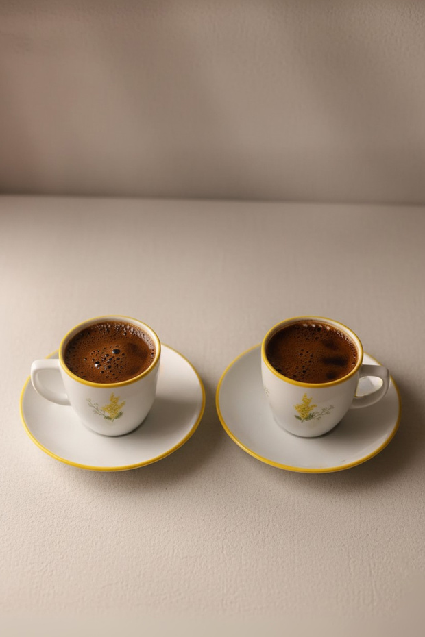 Mimosa Ceramic 2-Piece Coffee Cup Set 110 Cc