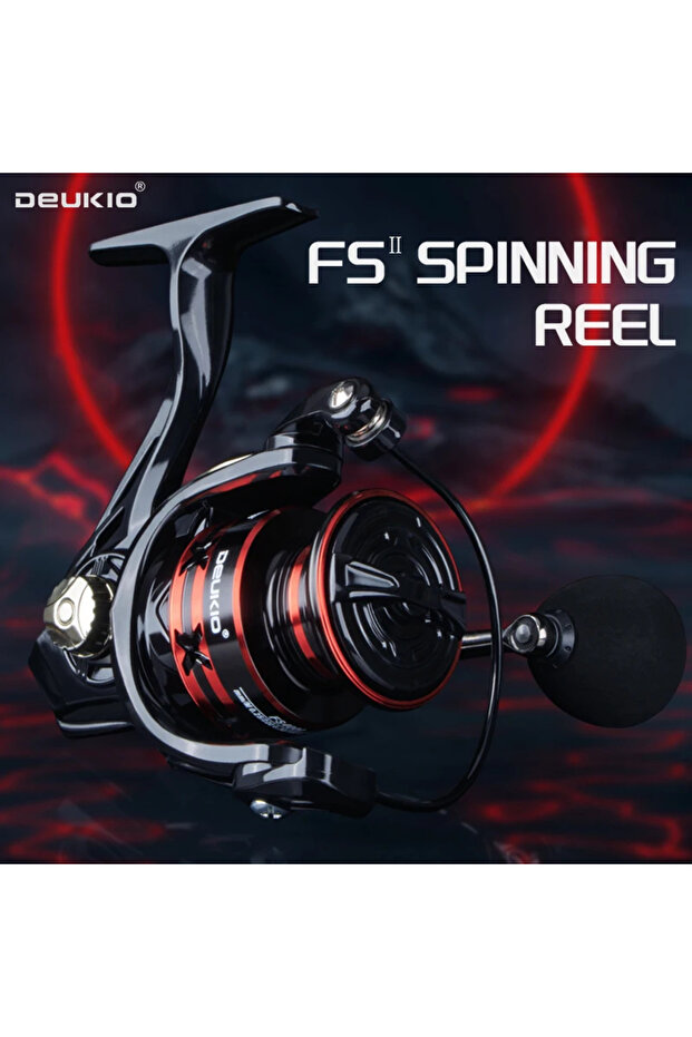 3000 Series FS DEUKIO FS Spinning Fishing Reel 2000-7000 Metal Spool Smooth Long Casting CNC Handle