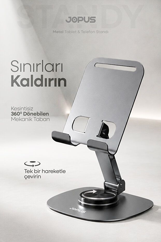Metal 360 Rotatable Phone and Tablet Stand Desktop Adjustable Foldable Holder for iPhone Ultra