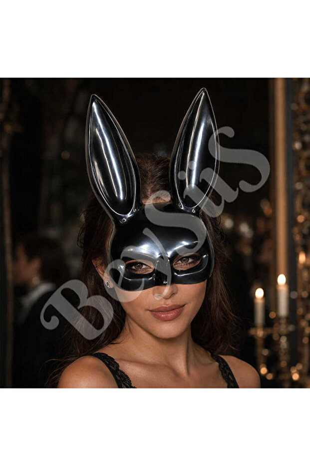 Halloween Rabbit Mask Black