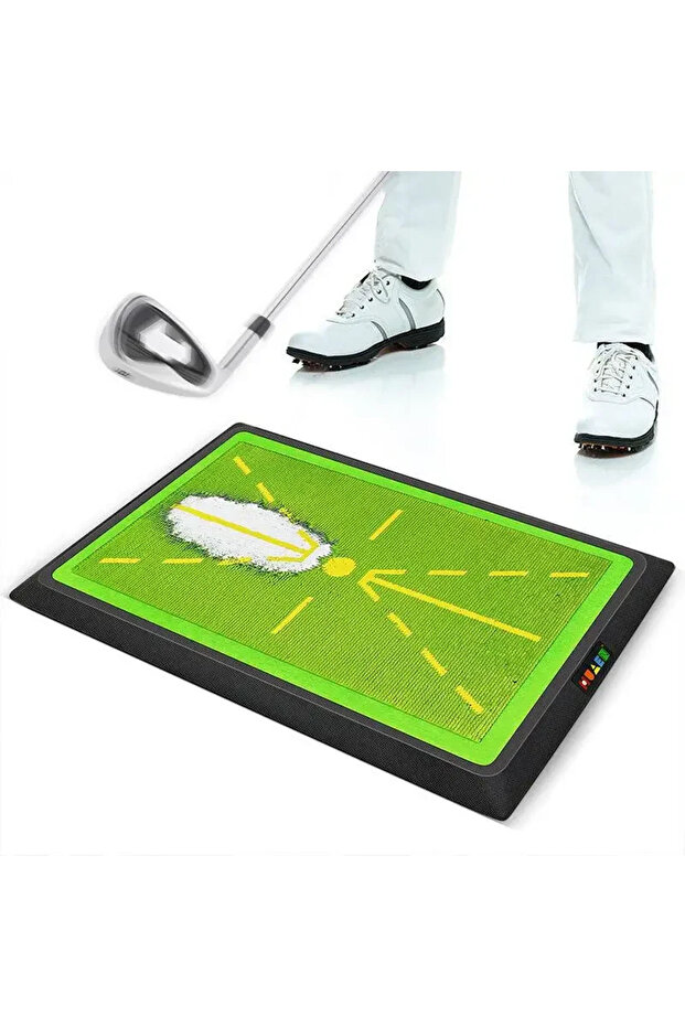 Green Golf Strike Mat Bead Display Track Beginner Training Trace Detection Pad Swing Exerciser PM130