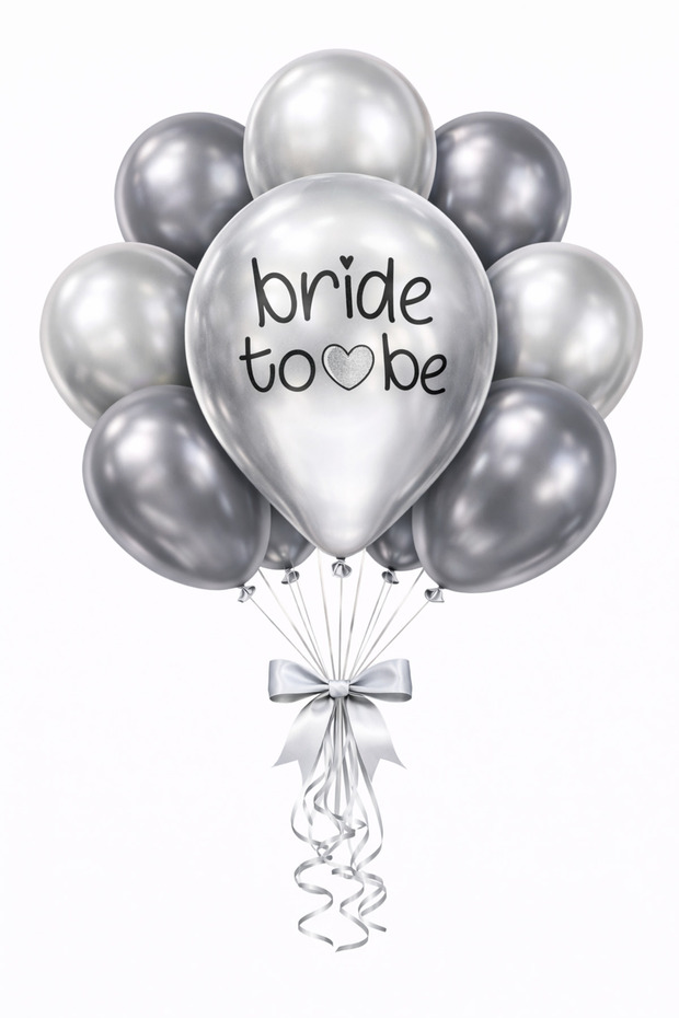 Bride Balon Krom Silver 5Li 12 Inch