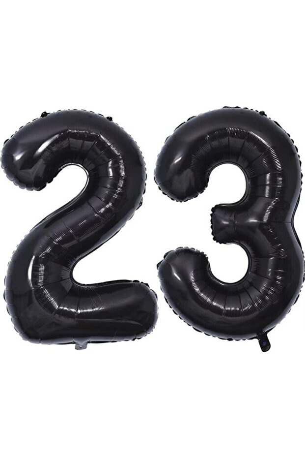 Black 23 Number Foil Balloon