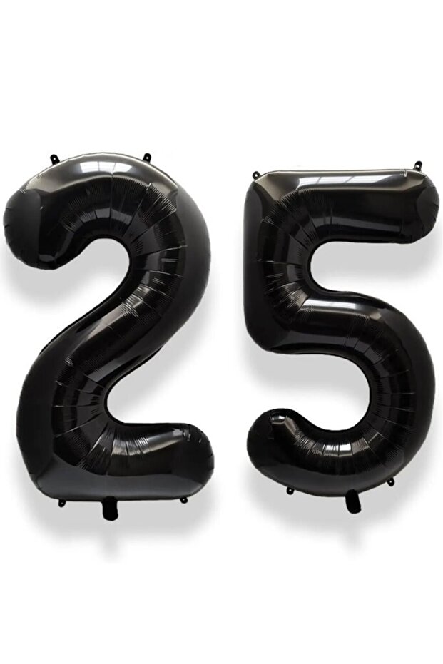 Black 25 Number Foil Balloon