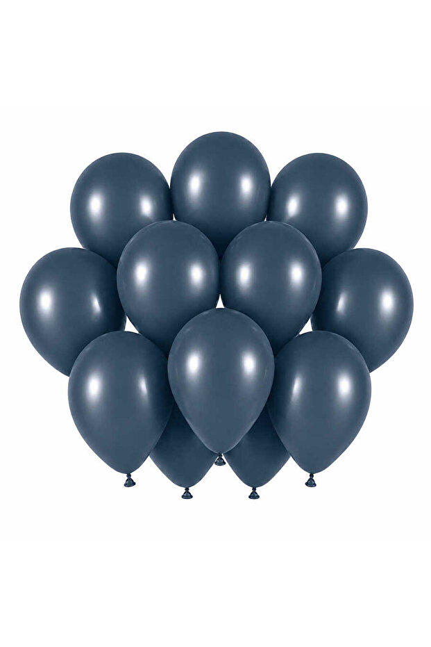 Deep Ocean Color Latex Retro Balloons (30 cm) - 12 Pieces
