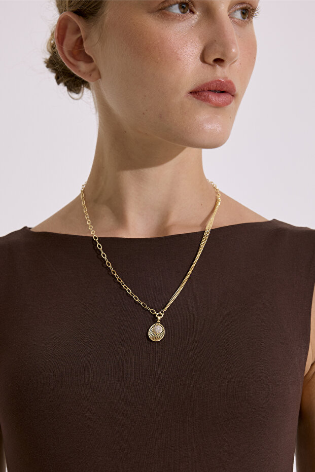 Virelle zircon stone design necklace standard