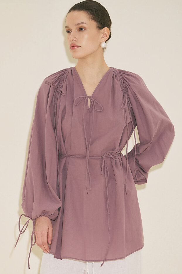 Tunic with Binding Details Pink