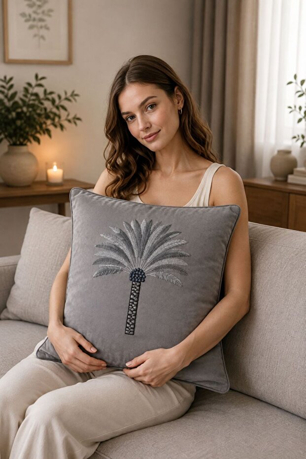 Home Special Design 2-Piece 3D Embroidered Decorative Kirlent Cover