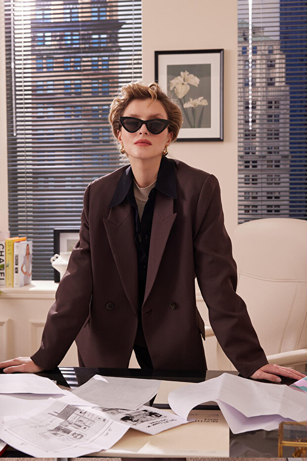 KRUVAZE CLASSIC BLAZER JACKET LIGHT COFFEE