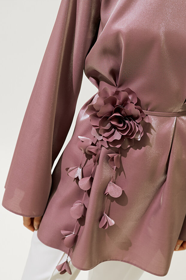 Belt with Flower Buds Lila