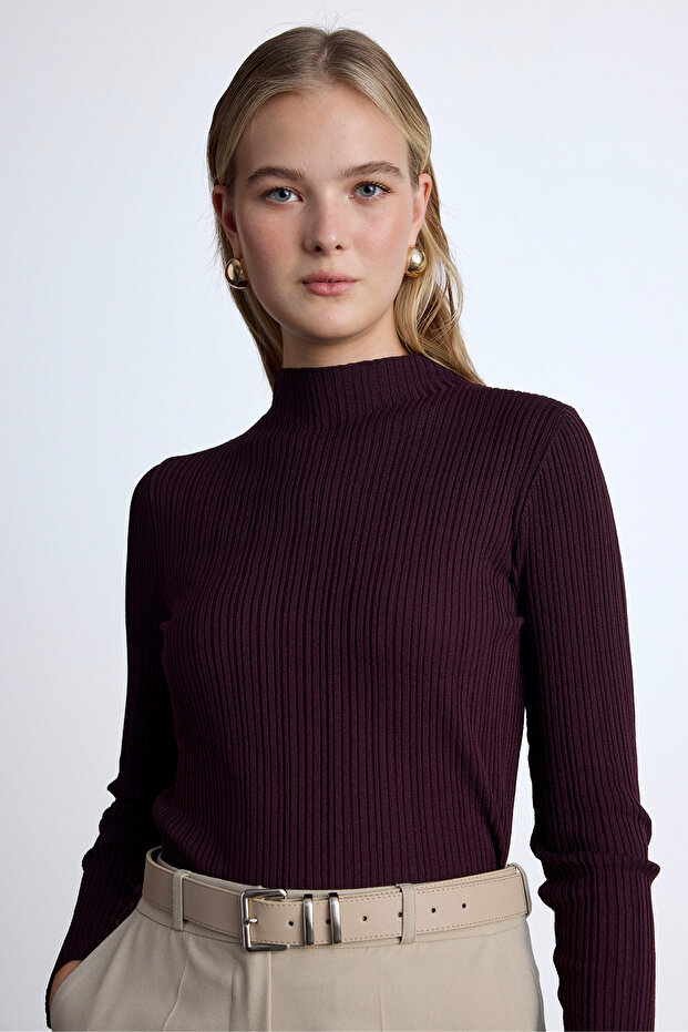 High collar knitwear bluz cushion