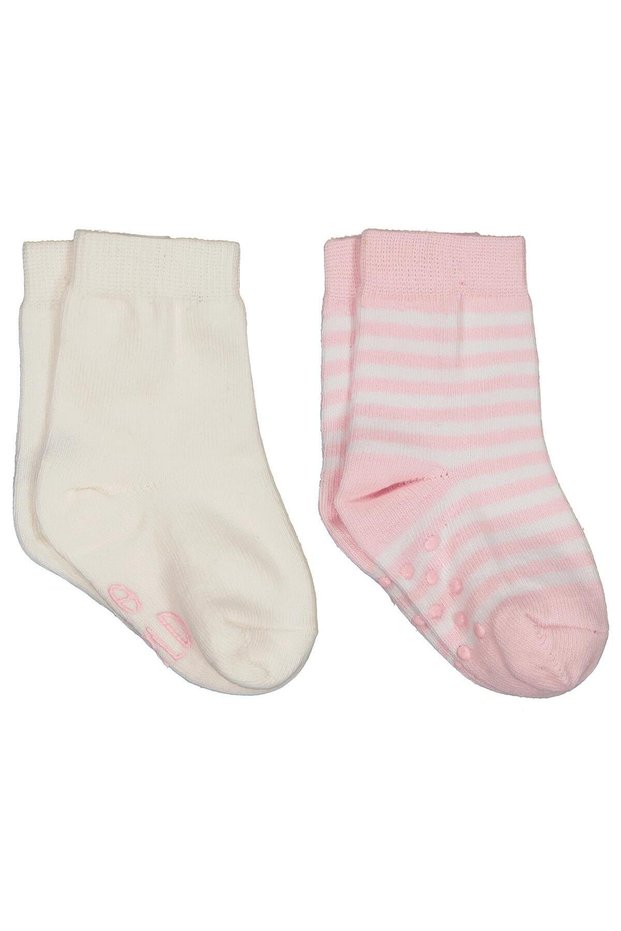 Hello World Non-Slip 2-Piece 6-Piece Baby Girl Socks Set