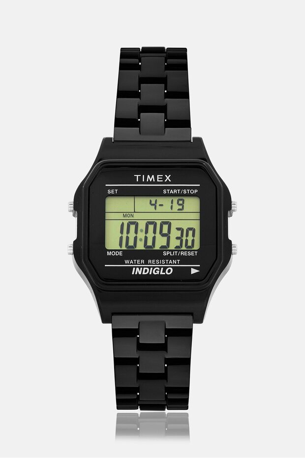Men TW2V20000 Square Digital Watches 39 mm, Black